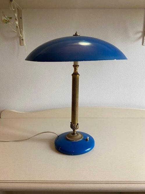 Bankierslamp - Messing, Staal, Antiek en Kunst, Antiek | Verlichting