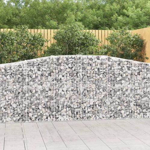 vidaXL Schanskorf gewelfd 400x50x100/120 cm gegalvaniseerd, Tuin en Terras, Bloempotten, Nieuw, Verzenden