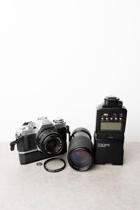 Canon AV-1 // Canon FD 1.8/50mm // Alfo 4.5/80-205mm //, Audio, Tv en Foto, Fotocamera's Analoog