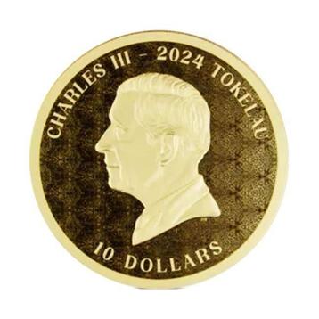 Tokelau. 2024 1/10 oz $10 NZD Equilibrium Proof Gold Coin