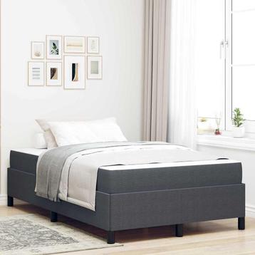 vidaXL Bedframe Donkergrijs 120 x 200 cm Katoenen stof, Verzenden