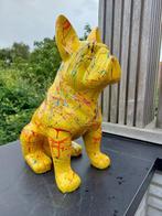 Beeld, yellow buldog artistic - 43 cm - polyresin, Antiek en Kunst