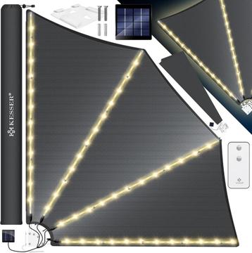 KESSER® opvouwbaar balkonscherm - LED - 140x140cm - Antracie beschikbaar voor biedingen