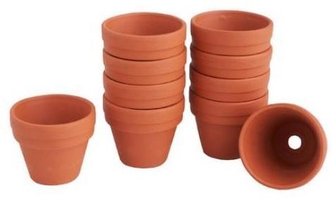 Terracotta Potjes Binnenmaat 5 cm doos 10 stuks, Hobby en Vrije tijd, Knutselen, Nieuw