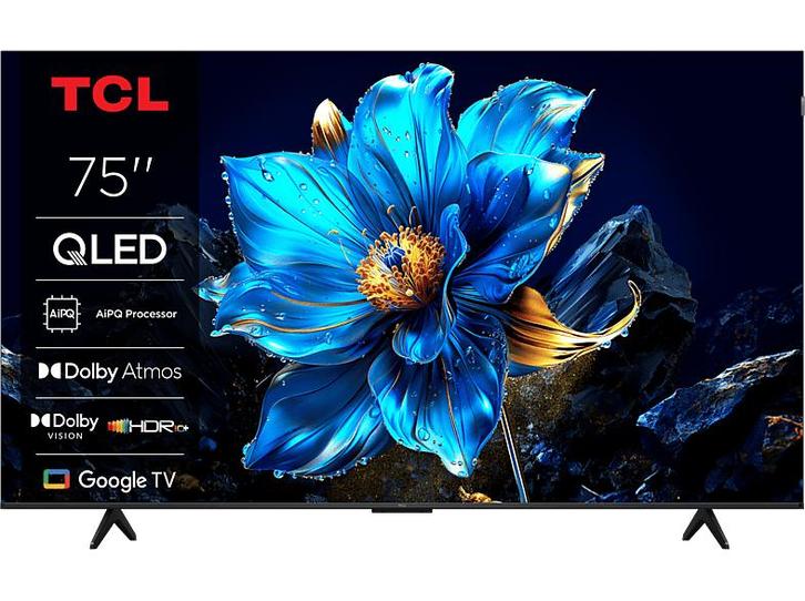 Tcl -   Qled Google Tv 75 (2025) - Zwart, Audio, Tv en Foto, Televisies, 100 cm of meer, 100 cm of meer, Nieuw, Overige merken
