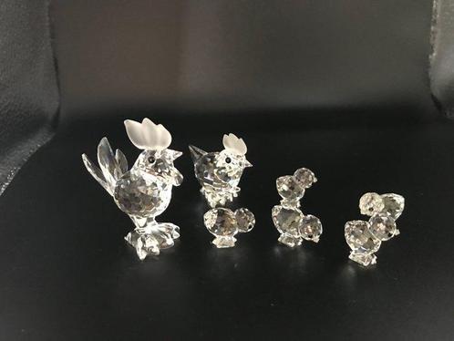 Swarovski - Beeldje - Kristallen kip en kuikens (7) -, Antiek en Kunst, Curiosa en Brocante