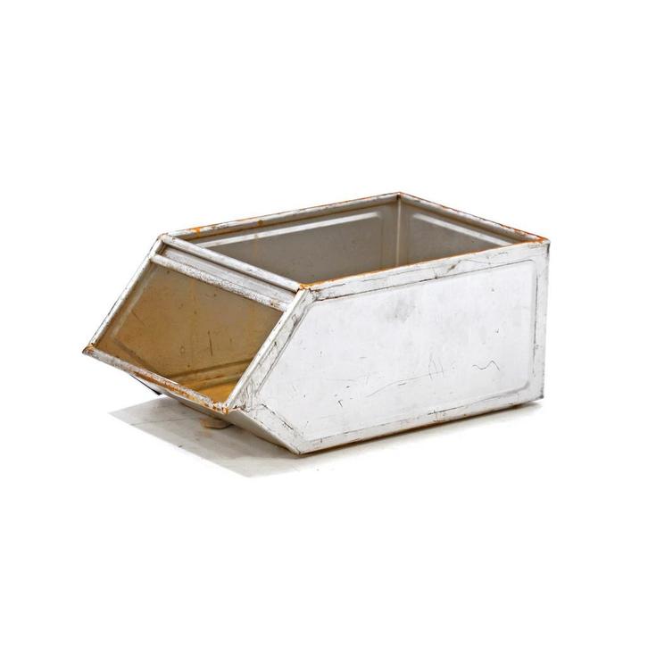 Gebruikte Magazijnbak staal stapelbaar met grijpopening, Zakelijke goederen, Kantoor en Winkelinrichting | Magazijn, Stelling en Opslag