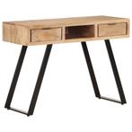 vidaXL Bureau met natuurlijke randen 107x45x79 cm massief, Huis en Inrichting, Verzenden, Nieuw