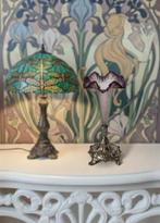 Vaas - 109 - Amethistenglas, tin - trompetvaas, Antiek en Kunst