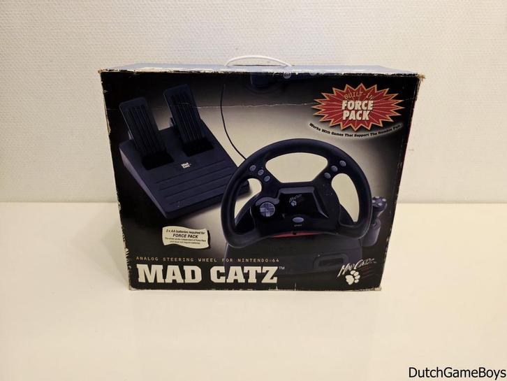 Nintendo 64 / N64 - Steering Wheel - Mad Catz, Games en Spelcomputers, Spelcomputers | Nintendo 64, Gebruikt, Verzenden