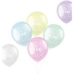 Ballonnen Happy B-Day 33cm 6st, Nieuw, Verzenden