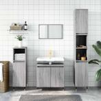 vidaXL Badkamerkast 58x33x60 cm bewerkt hout grijs sonoma, Huis en Inrichting, Badkamer | Badkamermeubels, Verzenden, Nieuw