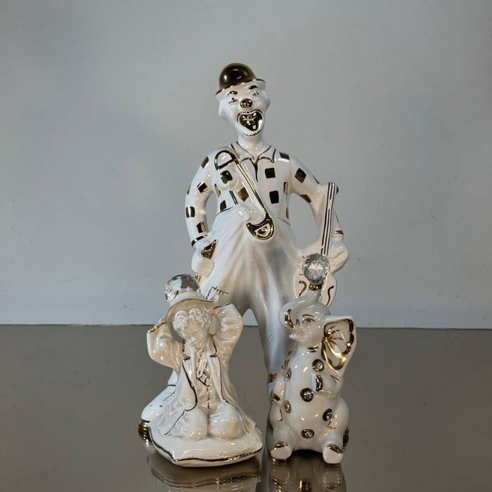 Capodimonte, Swarovski - Beeldje, met 24 karaat goud en, Antiek en Kunst, Antiek | Glaswerk en Kristal