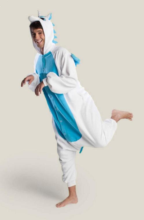 Onesie Blauwe Pegasus Pak XS-S Pegasuspak Kostuum Wit Blauw, Kleding | Heren, Carnavalskleding en Feestkleding, Nieuw, Ophalen of Verzenden