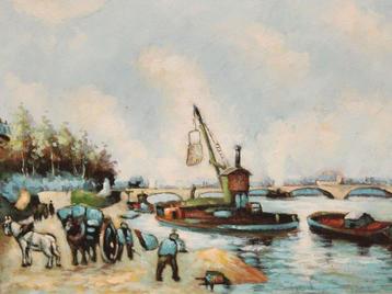 European school (XX), After Cézanne - La Seine à Bercy