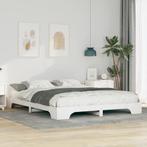 vidaXL Bedframe met opslag Wit 160 x 220 cm Massief, Huis en Inrichting, Verzenden, Nieuw