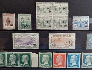France 1922/1927 - Belle sélection semi-moderne - Pasteur -