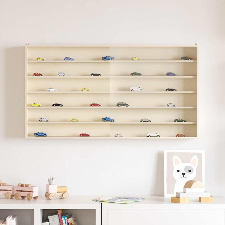 vidaXL Houten verzamel-display case Bruin 100 x 8,5 x 54 cm, Huis en Inrichting, Kasten | Wandmeubels, Nieuw, Verzenden