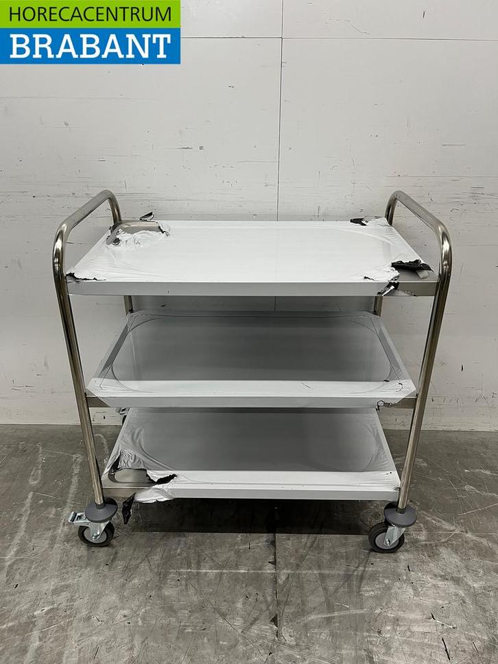 RVS Zorro Serveerwagen 3 lagen 85 cm Horeca, Zakelijke goederen, Horeca | Meubilair en Inrichting, Ophalen of Verzenden