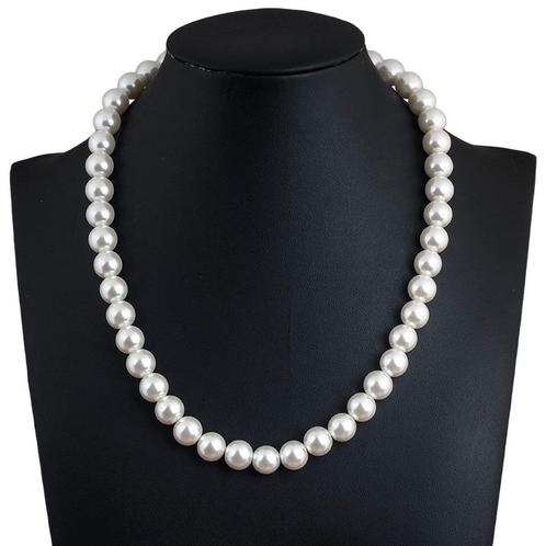 Fako Bijoux® - Parelketting - 10mm - Glaskralen - Parelmoer, Handtassen en Accessoires, Kettingen, Verzenden