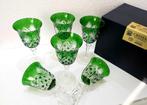 Bokaal (6) - Handmade Six Pieces of Green Glasses Bohemian