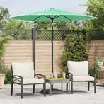 vidaXL Parasol met stalen paal 223x223x213 cm groen, Tuin en Terras, Verzenden, Nieuw