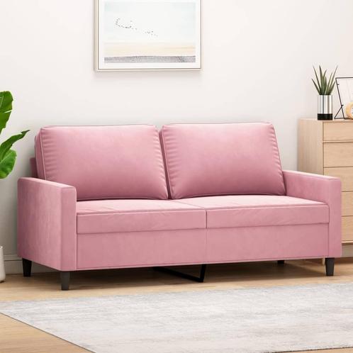 vidaXL Tweezitsbank 140 cm fluweel roze, Huis en Inrichting, Zetels | Zetels, Nieuw, Verzenden