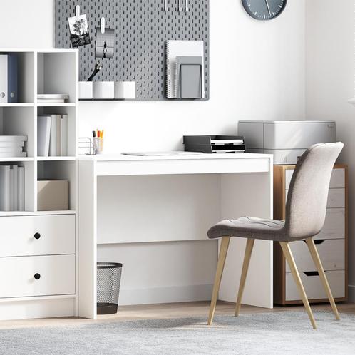 vidaXL Bureau Wit 100x50x76 cm Gefabriceerd Hout, Huis en Inrichting, Bureaus, Nieuw, Verzenden