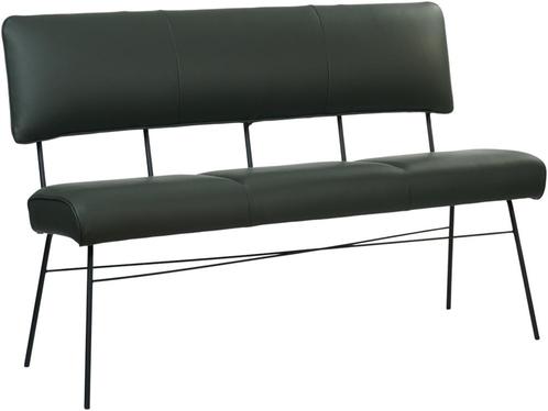 Donkergroene leren industriële eetkamerzetel - Hermes Leer, Huis en Inrichting, Stoelen, Overige kleuren, Eén, Nieuw, Leer, Ophalen of Verzenden