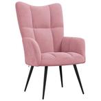 Fluweel Relaxstoel Roze | Retour Deal | 40% Korting, Huis en Inrichting, Fauteuils, Verzenden, Minder dan 75 cm, Nieuw, Modern