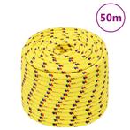 vidaXL Boottouw 12 mm 50 m polypropyleen geel, Verzenden, Nieuw