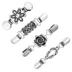 Fako Bijoux® - Vestsluiting - Vestclip - Set 4 Stuks - Luxe, Verzenden, Nieuw