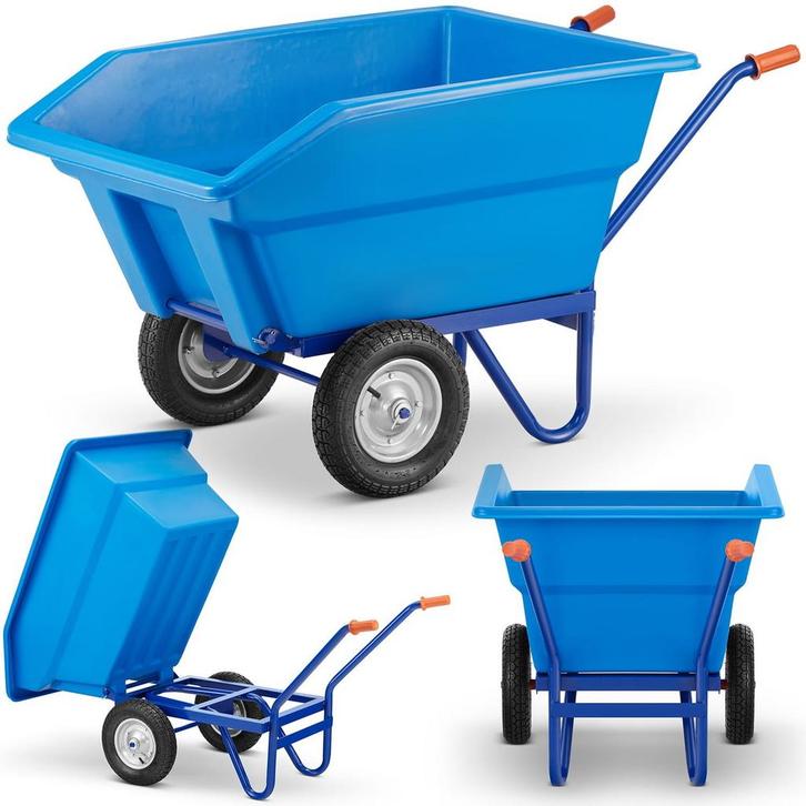 Kruiwagen 300L - kunststof kiep bak - tot 300 kg - luchtb..., Tuin en Terras, Kruiwagens, Nieuw, Ophalen of Verzenden