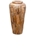vidaXL Decoratievaas 40x80 cm massief teakhout, Huis en Inrichting, Woonaccessoires | Vazen, Verzenden, Nieuw