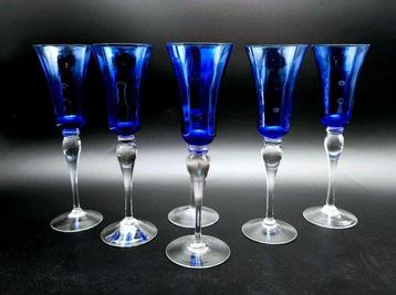 Murano - Service à boisson (6) - Cristal - flûtes à