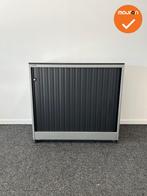Roldeurkast - Ahrend - 74x80x45cm - Zilvergrijs met zwarte k, Werkplek, Ophalen of Verzenden, Gebruikt, Kast