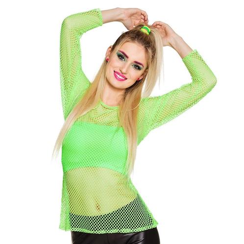 Neon Groene Visnet Shirt M/L, Kleding | Dames, Carnavalskleding en Feestkleding, Nieuw, Verzenden
