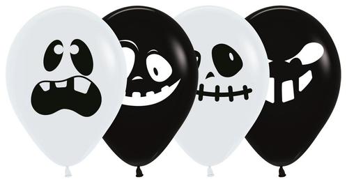 Ballonnen Ghosts Mix 30cm 25st, Hobby en Vrije tijd, Feestartikelen, Nieuw, Verzenden