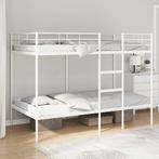 vidaXL Stapelbed zonder matras 107x203 cm staal wit, Huis en Inrichting, Slaapkamer | Bedden, Verzenden, Nieuw