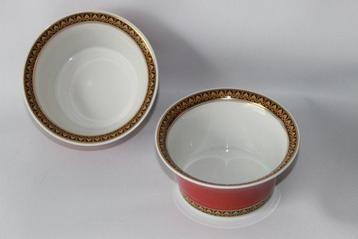 Rosenthal Germany - Versace - Kom (2) - 2 Vingerkommen Red, Antiek en Kunst