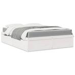 vidaXL Bed met matras massief grenenhout wit 160x200 cm, Huis en Inrichting, Slaapkamer | Bedden, Verzenden, Nieuw
