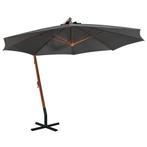 vidaXL Zweefparasol met paal 3,5x2,9 m massief vurenhout, Tuin en Terras, Verzenden, Nieuw