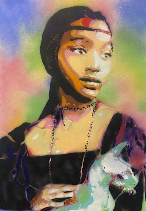 Akore (1976) - The Black Lady with an Ermine, Antiquités & Art, Art | Peinture | Moderne