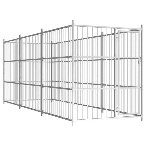 vidaXL Hondenkennel voor buiten 450x150x185 cm, Dieren en Toebehoren, Hondenbenches, Nieuw, Verzenden