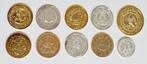 Spanje. Medal Lote 10 reproducciones de monedas españolas