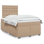 vidaXL Boxspring met matras kunstleer cappuccinokleurig, Huis en Inrichting, Verzenden, Nieuw