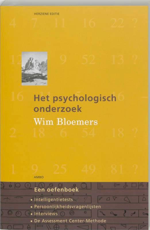 Het psychologisch onderzoek 9789026318801 Wim Bloemers, Boeken, Psychologie, Gelezen, Verzenden