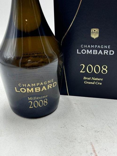2008 Lombard, Brut Nature - Champagne Grand Cru - 1 Fles, Verzamelen, Wijnen
