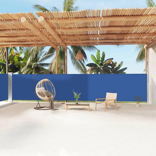 vidaXL Windscherm uittrekbaar 160x1200 cm blauw, Tuin en Terras, Parasols, Nieuw, Verzenden