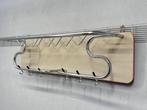 Porte-manteau - Bois, Chrome - Porte-manteaux mural vintage, Antiquités & Art